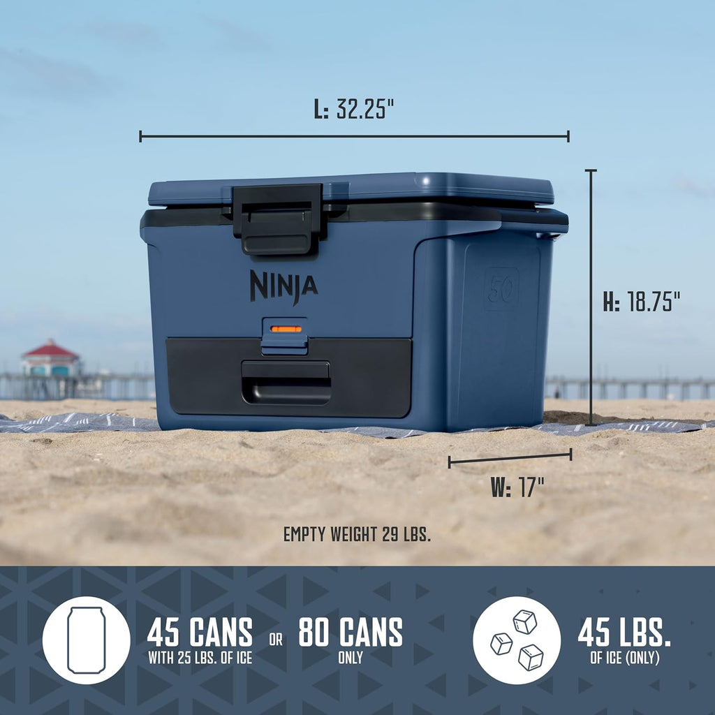 Ninja Frostvault 30Qt Hard Cooler with Dry Zone, Integrated Fridge-Temp Dry Storage Drawer