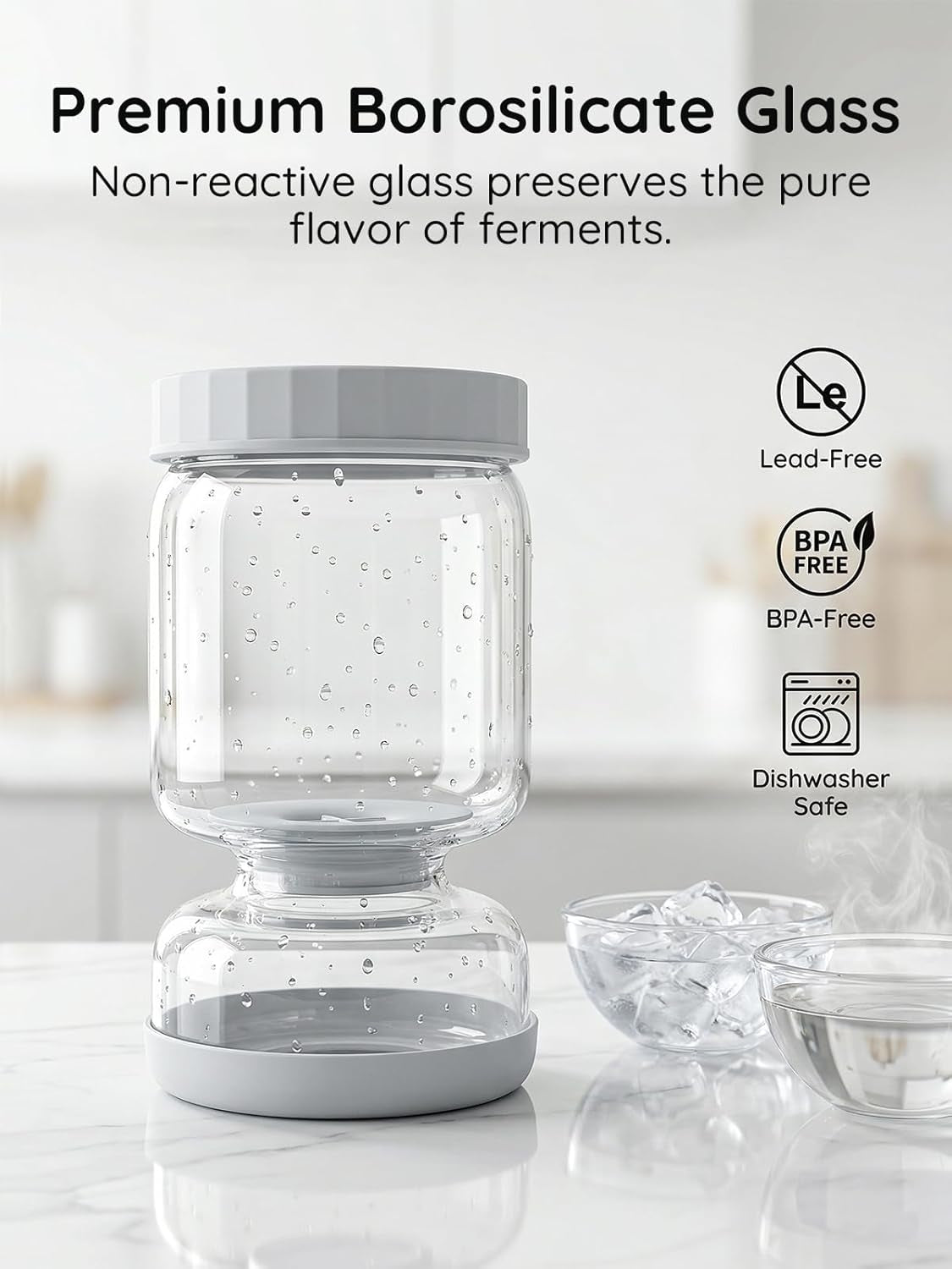 Pickle and Olive Hourglass Jar with Strainer Flip for Pickle Juice Separator from Wet and Dry, Upgrade Food-Grade ABS Lid and BPA Free Hourglass Jar for Airtight Storage