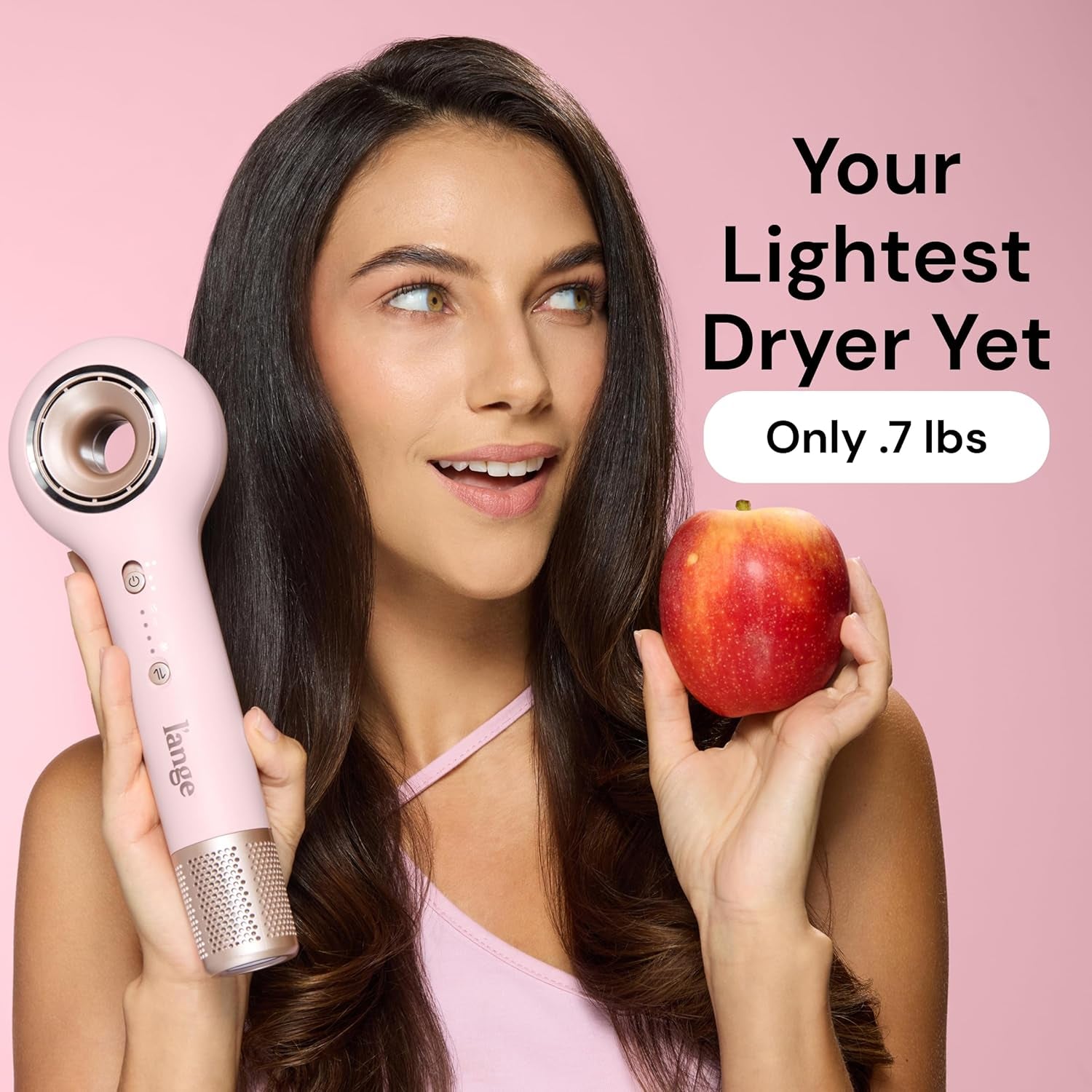 Axia Haloring Ionic Hair Dryer | High Speed Professional Blow Dryer for Smooth, Frizz-Free Styles | Lightweight Brushless Motor with Concentrator & Wall Mount | 4 Heat Settings | Blush