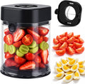 Fruit Slicer Cup, Strawberry Slicer Grape Cutter Cup with Stainless Steel Blades, Egg Slicer Kitchen Gadgets Speed Cutters for Banana Grape Egg
