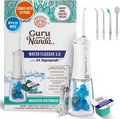 Advanced Dental Water Flosser 3.0 with UV Mode Water Flosser & 24 Aquapods with Mouthwash for Fresh Breath & Plaque Removal, Compact & Tsa-Friendly