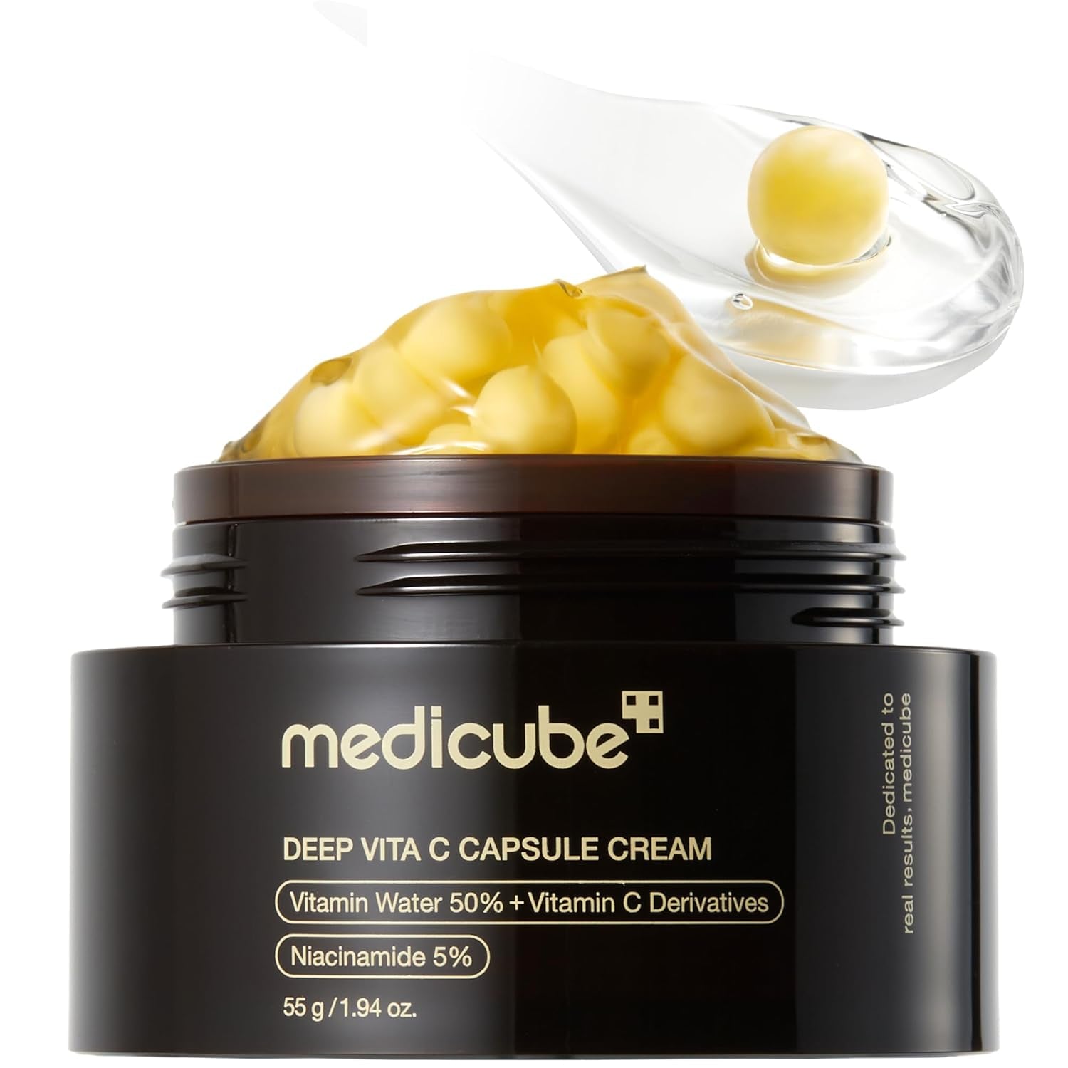 Capsule Cream with Deep Vitamin C | Liposome Vitamin C Golden Capsule for Radiance & Firm-Looking Skin | Hydrating Glow Gel Texture | Korean Skincare, 1.94 Oz