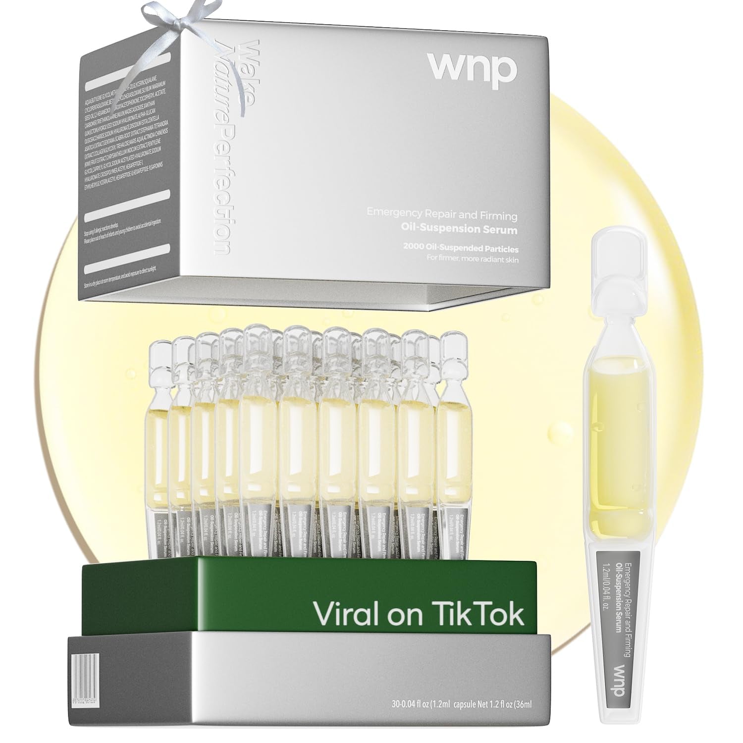 Collagen &4D Hyaluronic Acid Serum anti Aging,Oil-Suspension Serum|Barrier Repair Firming Emergency Repair|Wateroilbalance| Single-Use Vials Skincare for Sensitiveskin 30Pcs