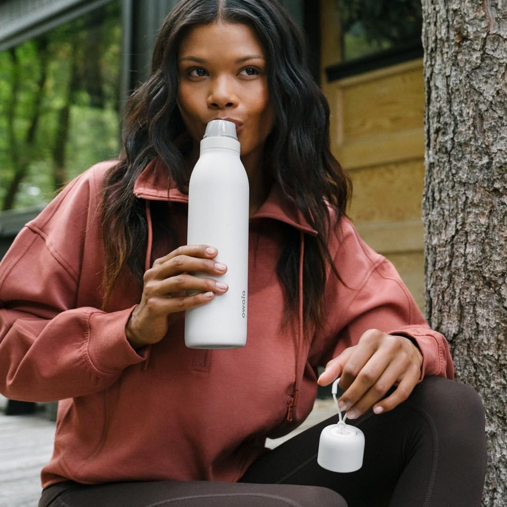 Owala Freesip Twist Insulated Stainless Steel Water Bottle with Straw for Sports and Travel, Bpa-Free, 24-Oz, Bubble Gum