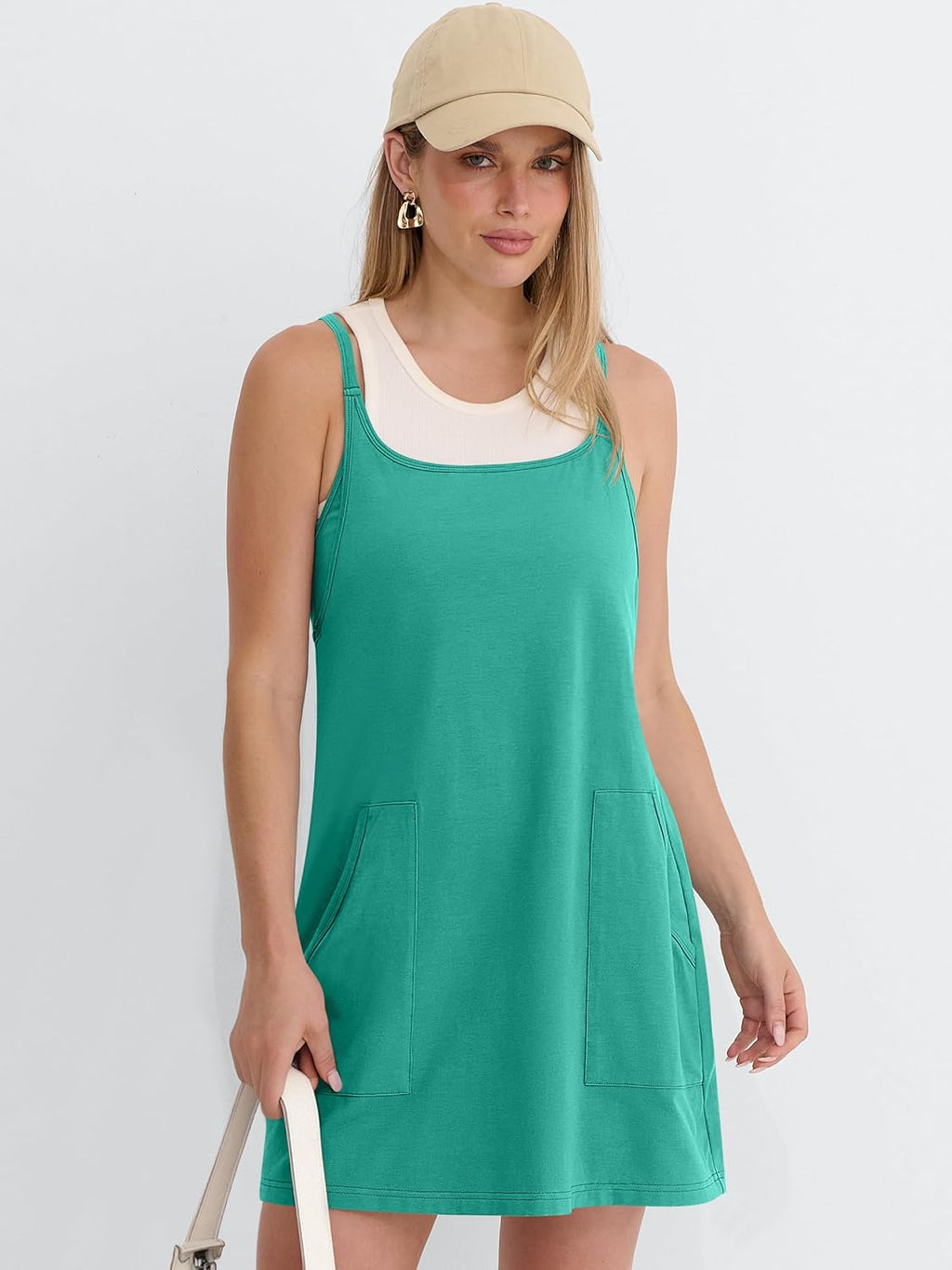 Women Athletic Tennis Dress 2026 Summer Square Neck Active Romper Built in Shorts Casual Athleisure Mini Dresses