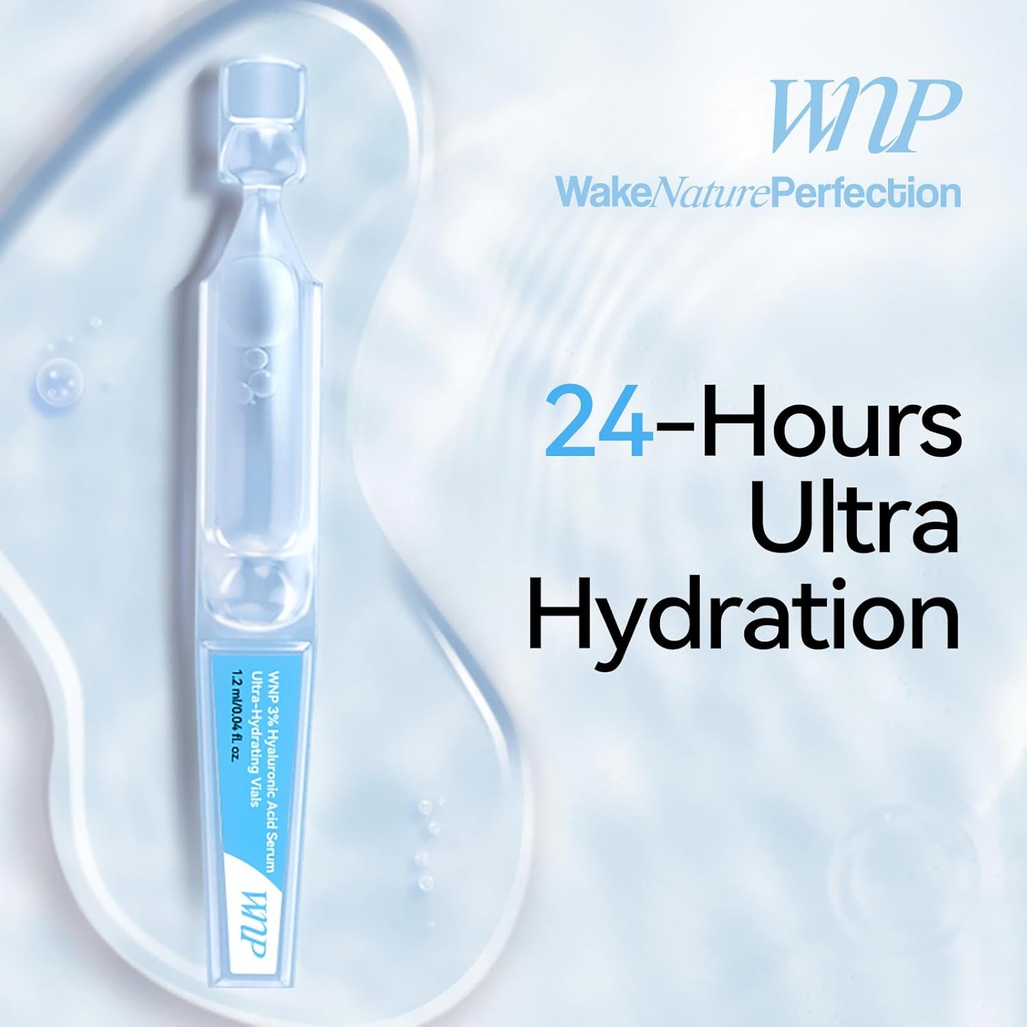 Emergency Repair Serum Set: Ultra 3% Hydrating Serum 4D Hyaluronic Acid Firming Oil-Suspension Serum Single-Use Skincare for Sensitive Skin - 60 Vials