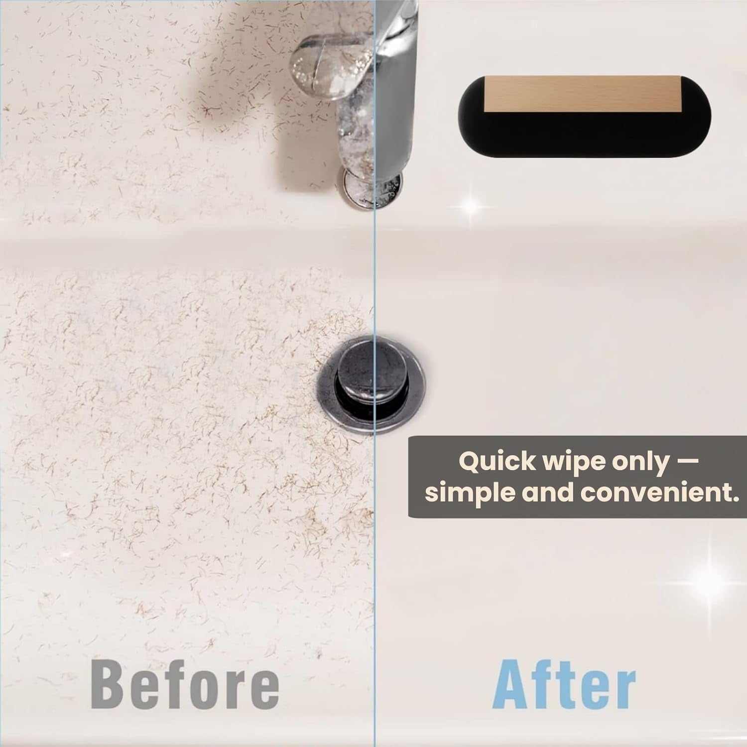 for Sink – Fast & Easy Beard Hair Catcher & Cleaner | Reusable Beard Scrubber for Trimmings | Compact Grooming Tool for Men’S Shaving – No More Messy Counters & Sinks