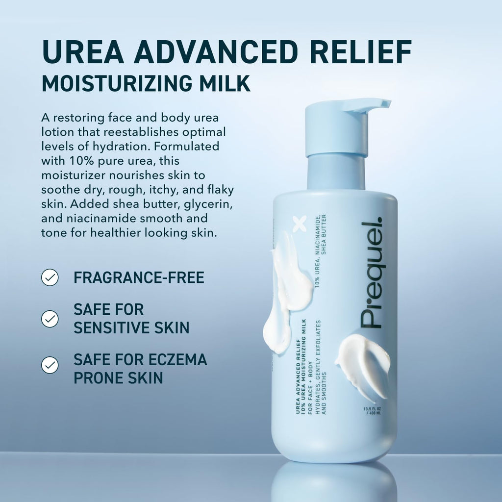 Skin Urea 10% Moisturizing Lotion for Face & Body, Unscented, Hydrating Cream for Extremely Dry & Sensitive Skin, 6.75 Fl Oz, Pack of 2