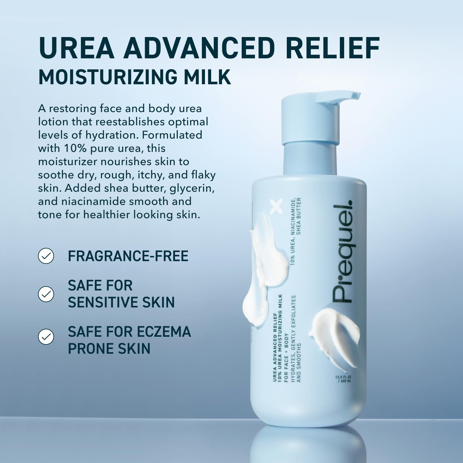 Skin Urea 10% Moisturizing Lotion for Face & Body, Unscented, Hydrating Cream for Extremely Dry & Sensitive Skin, 6.75 Fl Oz, Pack of 2