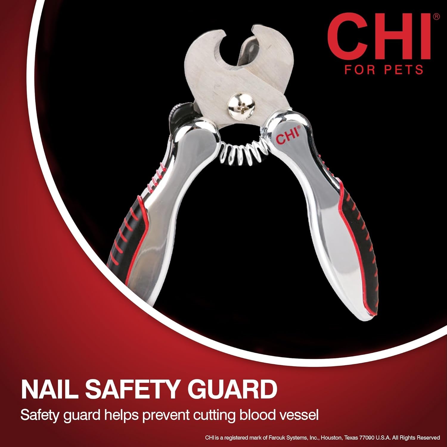 for Dogs Nail Clipper for Large Breeds - Stainless Steel Dog Nail Trimmer with Safety Guard and Non-Slip Ergonomic Handle for Controlled Trimming of Thick Nails, Standard Nail Clipper, Large