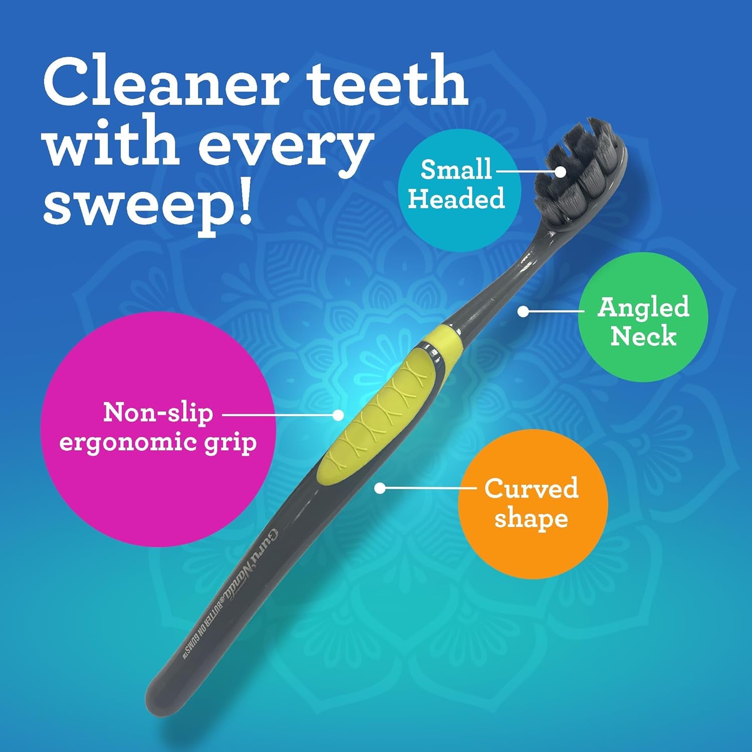Butter on Gums Charcoal Toothbrush - 8000+ Softextm Bristles for Sensitive Teeth & Gums, Aids in Teeth Whitening, Extra Soft (6 Count)