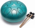 Rain Drum for outside Garden, 6 Inches 8 Notes Steel Tongue Drum Percussion，Windchimes Outdoors Waterproof Meditation Drums，Musical Gift Gift with Bag, Music Book, Drum Mallets