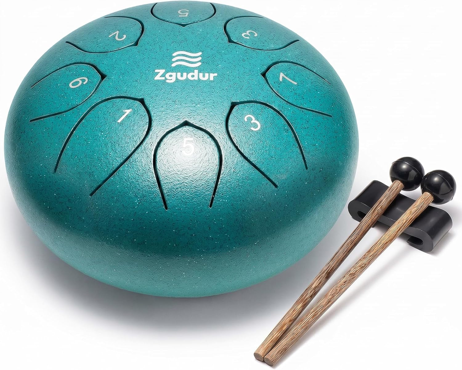 Rain Drum for outside Garden, 6 Inches 8 Notes Steel Tongue Drum Percussion，Windchimes Outdoors Waterproof Meditation Drums，Musical Gift Gift with Bag, Music Book, Drum Mallets