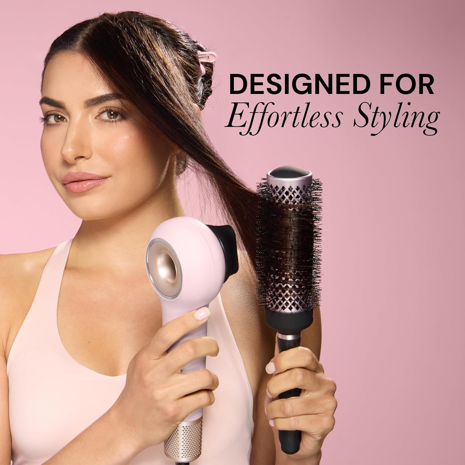 Axia Haloring Ionic Hair Dryer | High Speed Professional Blow Dryer for Smooth, Frizz-Free Styles | Lightweight Brushless Motor with Concentrator & Wall Mount | 4 Heat Settings | Blush