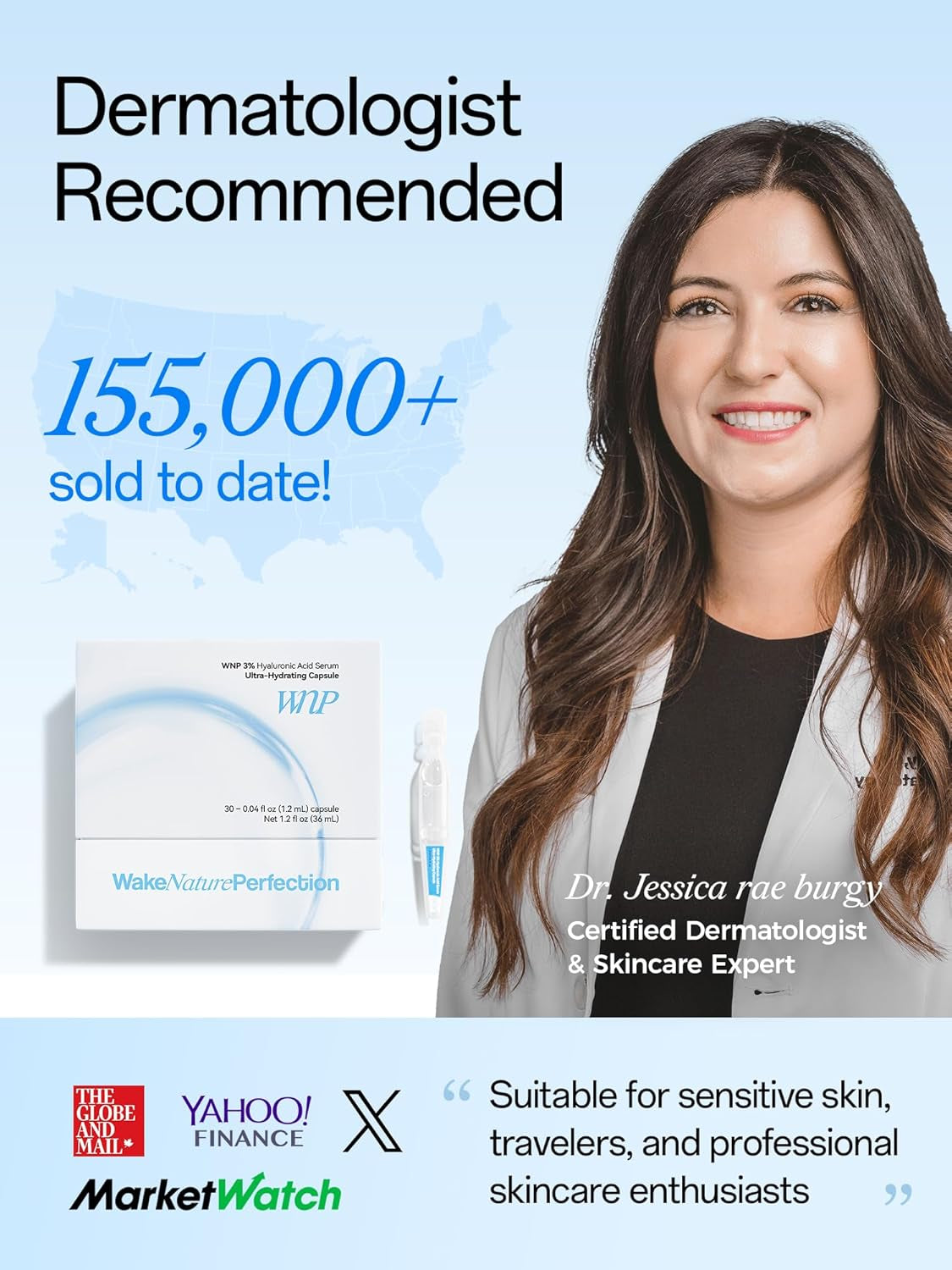 Hyaluronic Acid Serum 3% for Face with 4D Multi-Layer Hydration | Ultra Hydrating Anti-Aging Serum | Moisturizer for Dry & Sensitive Skin | Pre-Makeup Skincare | Single-Use Vials 30PCS