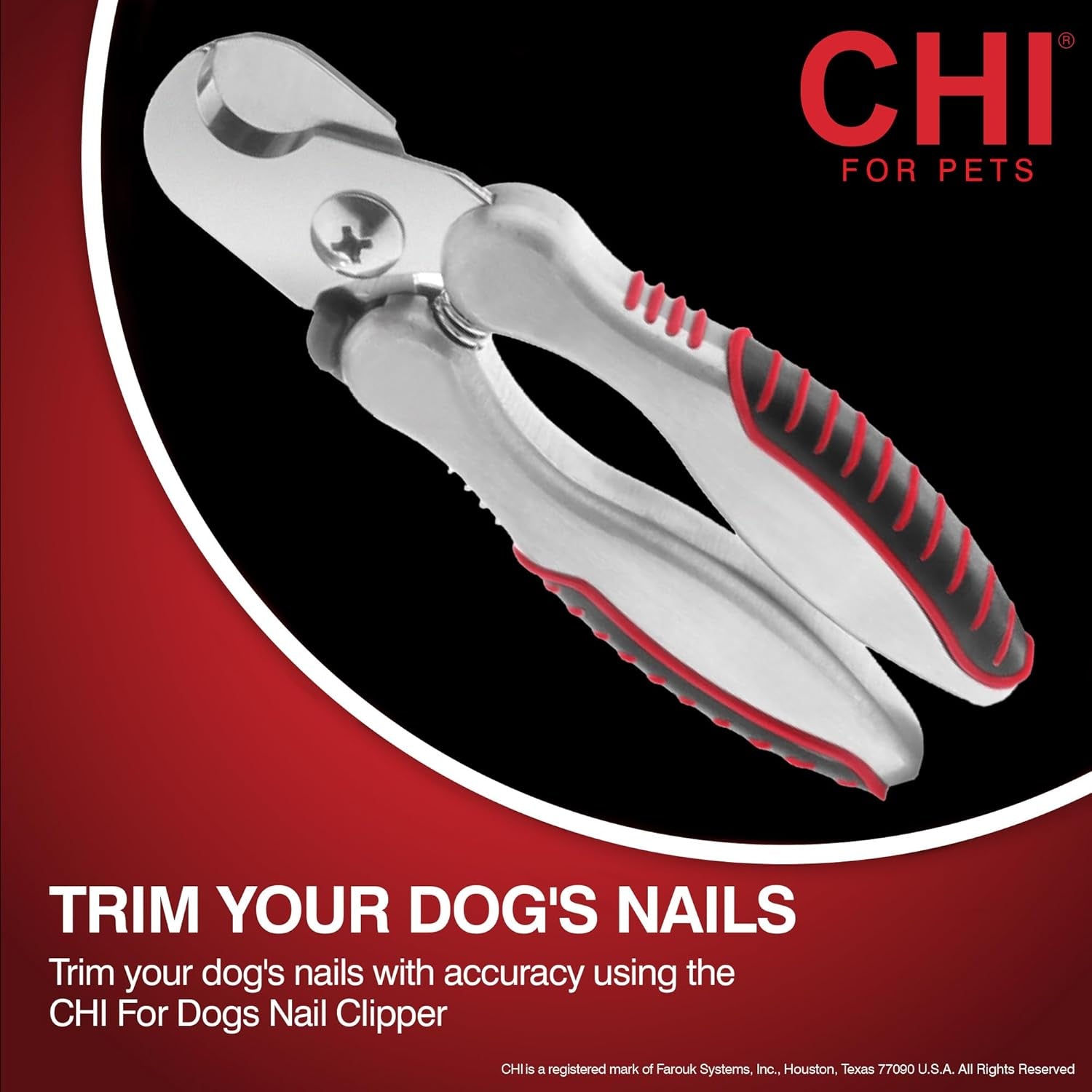 for Dogs Nail Clipper for Large Breeds - Stainless Steel Dog Nail Trimmer with Safety Guard and Non-Slip Ergonomic Handle for Controlled Trimming of Thick Nails, Standard Nail Clipper, Large