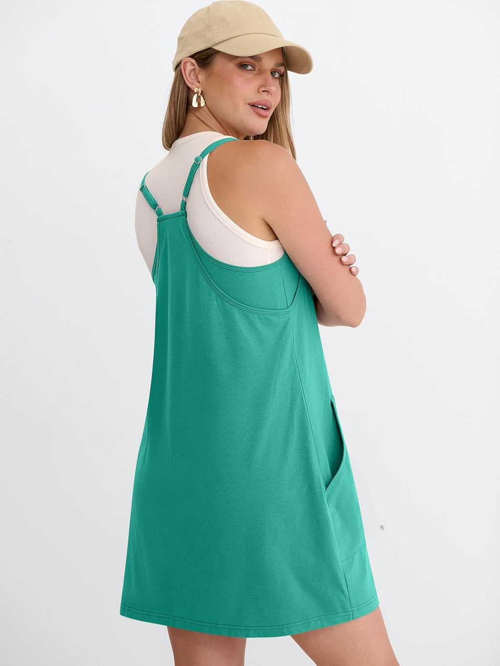 Women Athletic Tennis Dress 2026 Summer Square Neck Active Romper Built in Shorts Casual Athleisure Mini Dresses