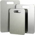 Stainless Steel Cutting Boards for Kitchen, 3 PCS Non Toxic Metal Chopping Board Set, Dishwasher Safe & Warp Proof (15.3"X11", 13.4"X9", 11.8"X7.9" Inch)