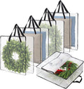 Wreath Storage Bag 5-Pack, 26 Inches 95 L Wreath Storage Container for Home Storage, Storage Bag for Spring Summer Autumn Christmas Wreath Decorations or Clothing Blanket Comforters Bed Sheets Pillows