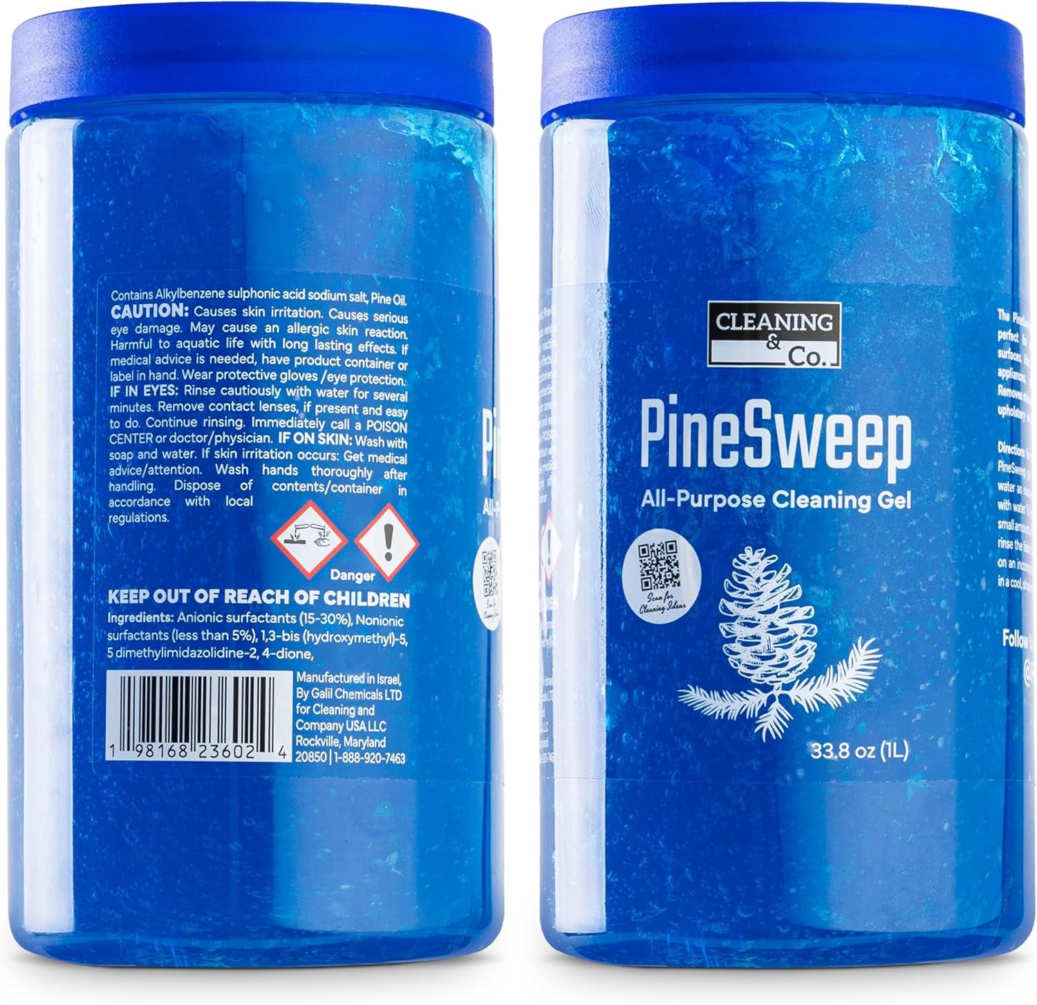 All-Purpose Cleaning Gel with Pine Oil – Multipurpose Household Cleaner for Bathroom, Kitchen, Floors, Laundry & More, 33.8 Fl Oz
