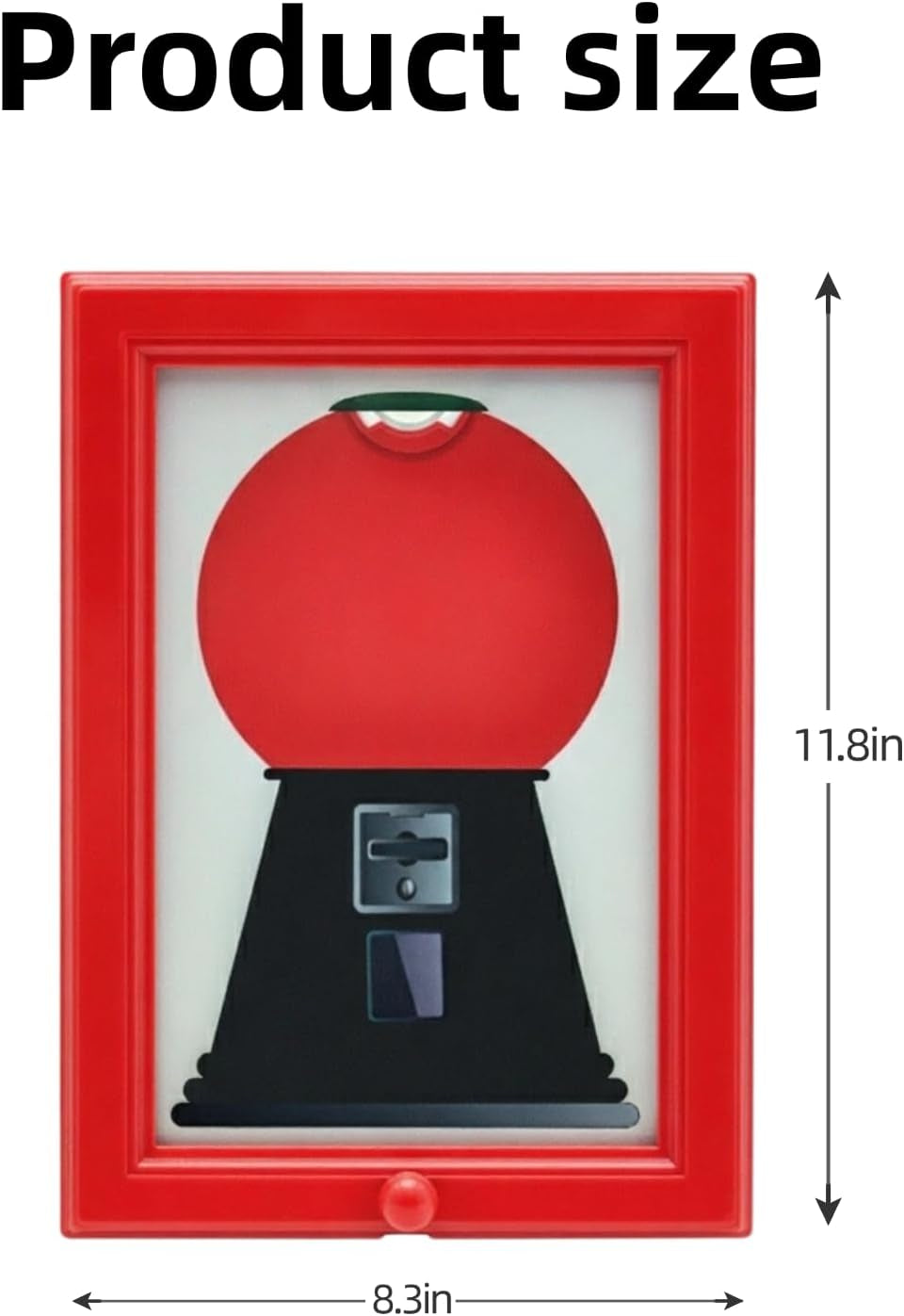 Herton Candy Dispenser, Rare Vintage the Handy Candy Frame - Hanging Candies Machine Art, Mini Wall Mount Gumball Machine, Snack Spinner Picture Frame Display, Hang on Wall or Stand on Table (Pink)