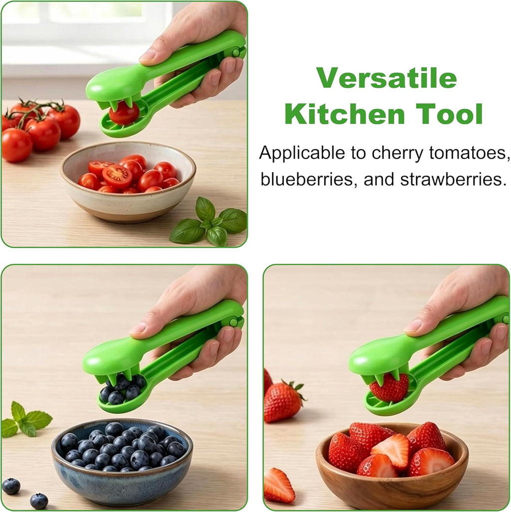 Grape Cutter Slicer, 2026 New Fruit Slicer Cuts Cherry Tomatoes & Strawberries into 4 Pieces for Vegetable Fruit Salad, Quarter Grape Slicer Kitchen Gadget (1 Pcs)