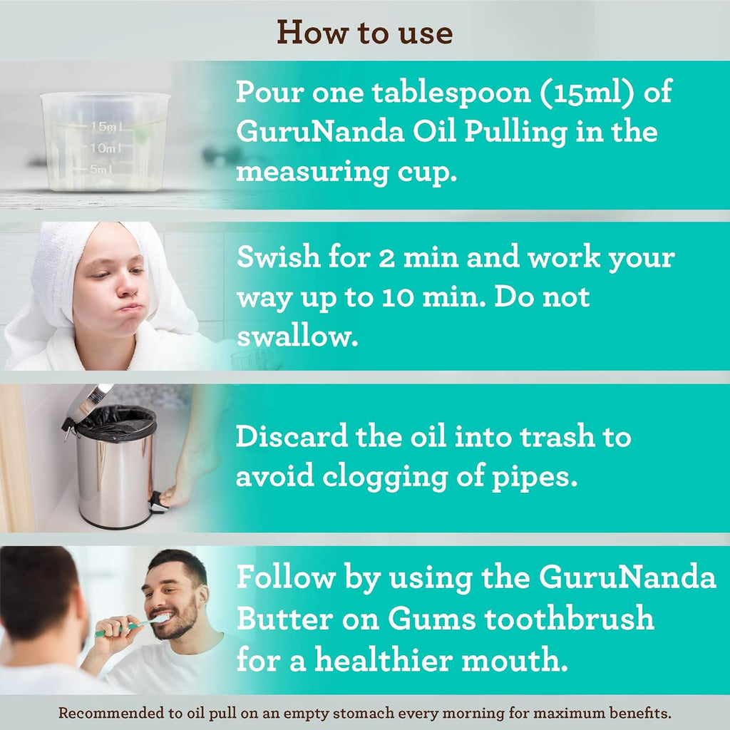 Cocomint Oil Pulling Mouthwash for Complete Oral Hygiene, 7 Essential Oils & Vitamins for Happy Teeth & Gums & Fresh Breath, Alcohol-Free, 16 Oz
