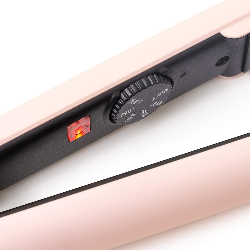 Le Ceramique 1-Pass Flat Iron Hair Straightener | Fast Heating Ceramic Flat Iron | Best Hot Tools Professional Hair Straightener to Lock in Moisture & Shine | (Blush)