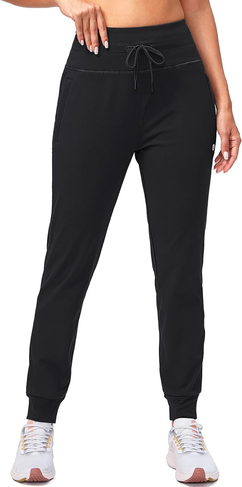 Women'S Fleece Lined Joggers High Waisted Water Resistant Thermal Winter Sweatpants Running Hiking Pockets