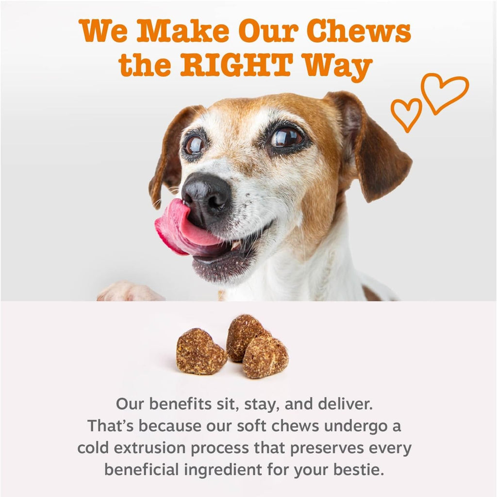 Zesty Paws Dog Multivitamin, Chewable Dog Vitamins and Supplements for Hip & Joints, Skin & Coat, Omega 3 Fish Oil for Dogs- Senior & Puppy Multivitamin- Chicken- 90Ct