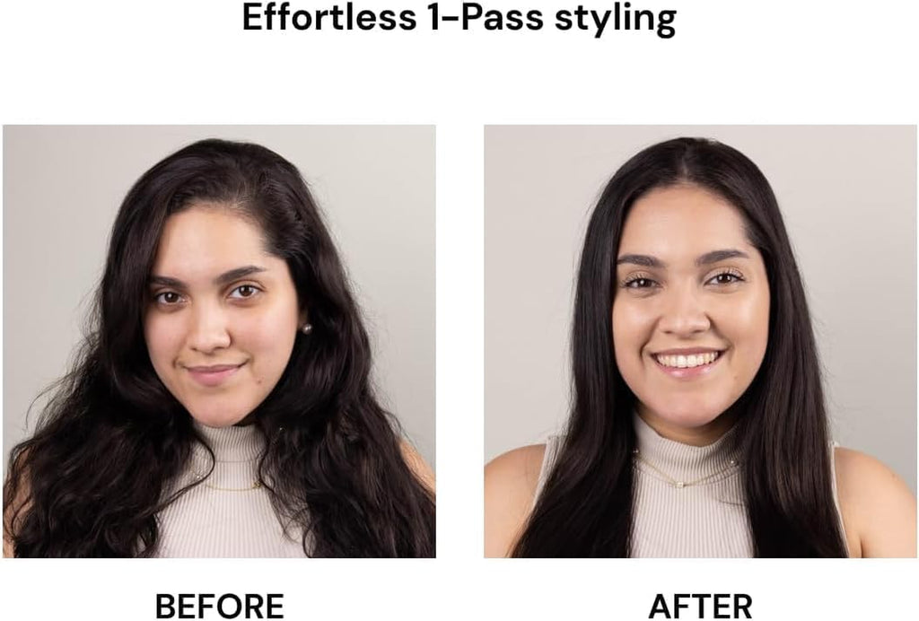 Le Ceramique 1-Pass Flat Iron Hair Straightener | Fast Heating Ceramic Flat Iron | Best Hot Tools Professional Hair Straightener to Lock in Moisture & Shine | (Blush)