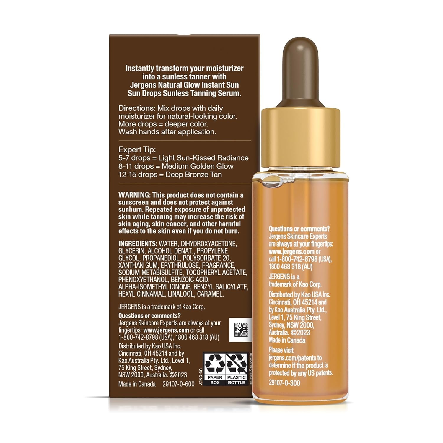 Natural Glow Instant Sun Drops, Sunless Tanning for Face and Body, Instant Sun Bronzing Drops, Oil Free, 1 Fl Oz