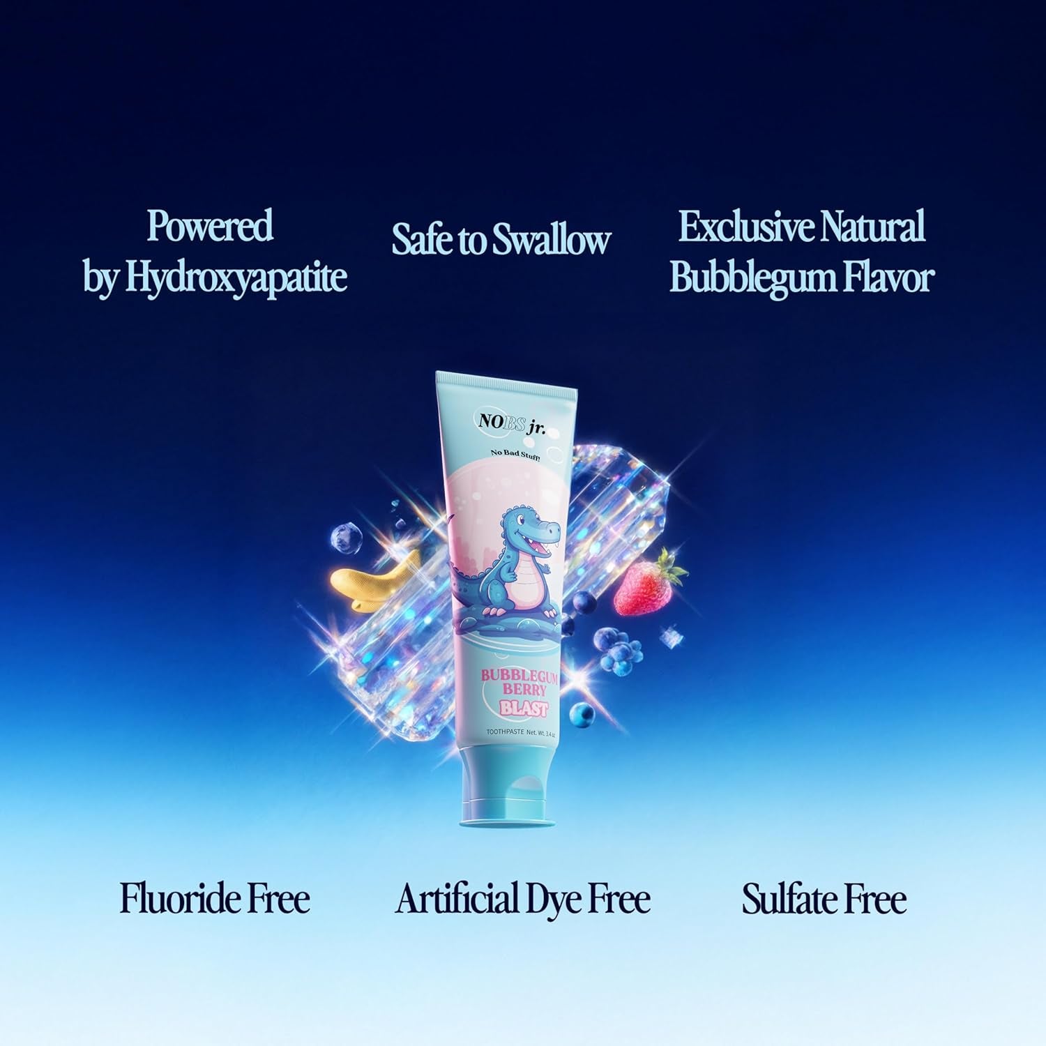 (No Bad Stuff) Toothpaste Tablets (3 Month),  Jr, & Silk Bundle - Nano Hydroxyapatite, Fluoride Free, Eco & Travel Friendly - Remineralize with NHA