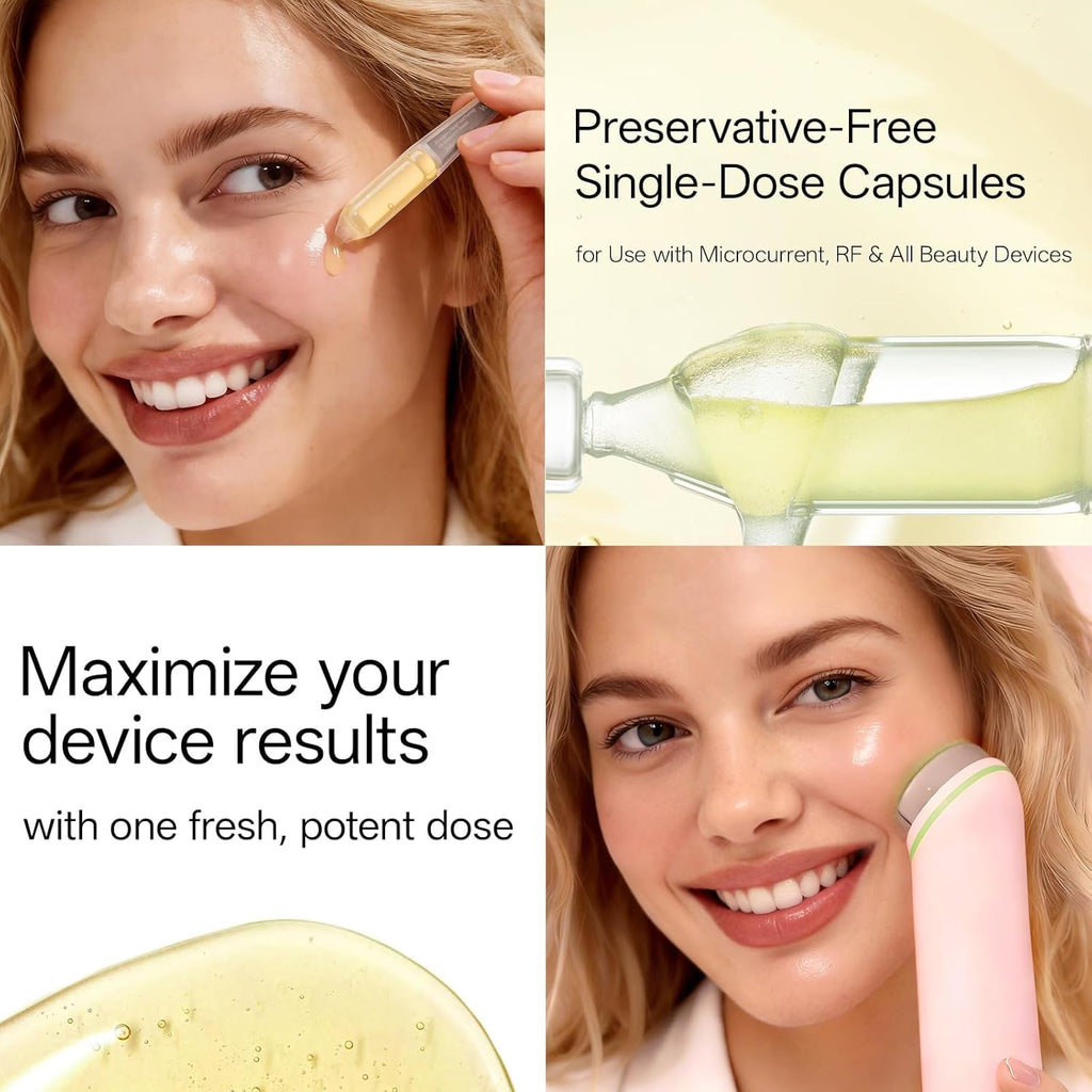 Collagen &4D Hyaluronic Acid Serum anti Aging,Oil-Suspension Serum|Barrier Repair Firming Emergency Repair|Wateroilbalance| Single-Use Vials Skincare for Sensitiveskin 30Pcs