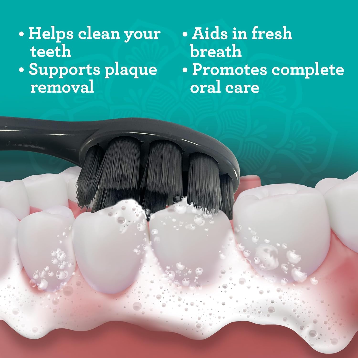 Butter on Gums Charcoal Toothbrush - 8000+ Softextm Bristles for Sensitive Teeth & Gums, Aids in Teeth Whitening, Extra Soft (6 Count)