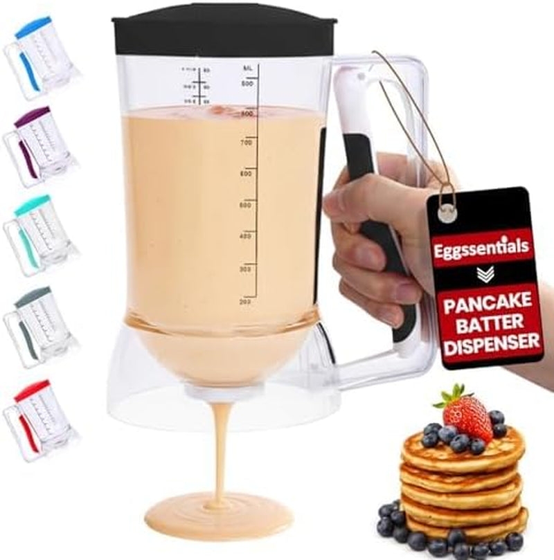 – Pancake Batter Dispenser, Batter Dispenser with Squeeze Handle Mess-Free, Cupcakes, Waffles & More – Durable, Easy-Pour Pancake Dispenser Bottle for Smooth Baking