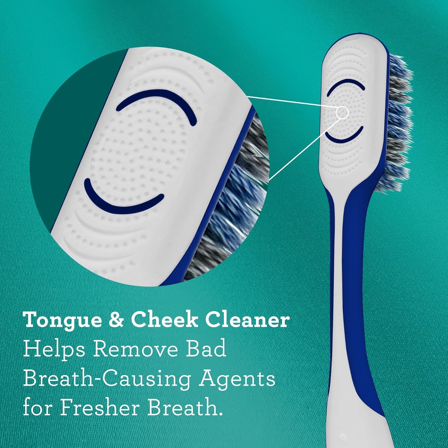 Gentle Giant Toothbrush with Dual Action Flossing Spiral Bristles, Non-Slip Ergo Dexa Grip, Helps in Teeth Whitening, BPA Free Manual Toothbrushes, Assorted Colors, 4 Count