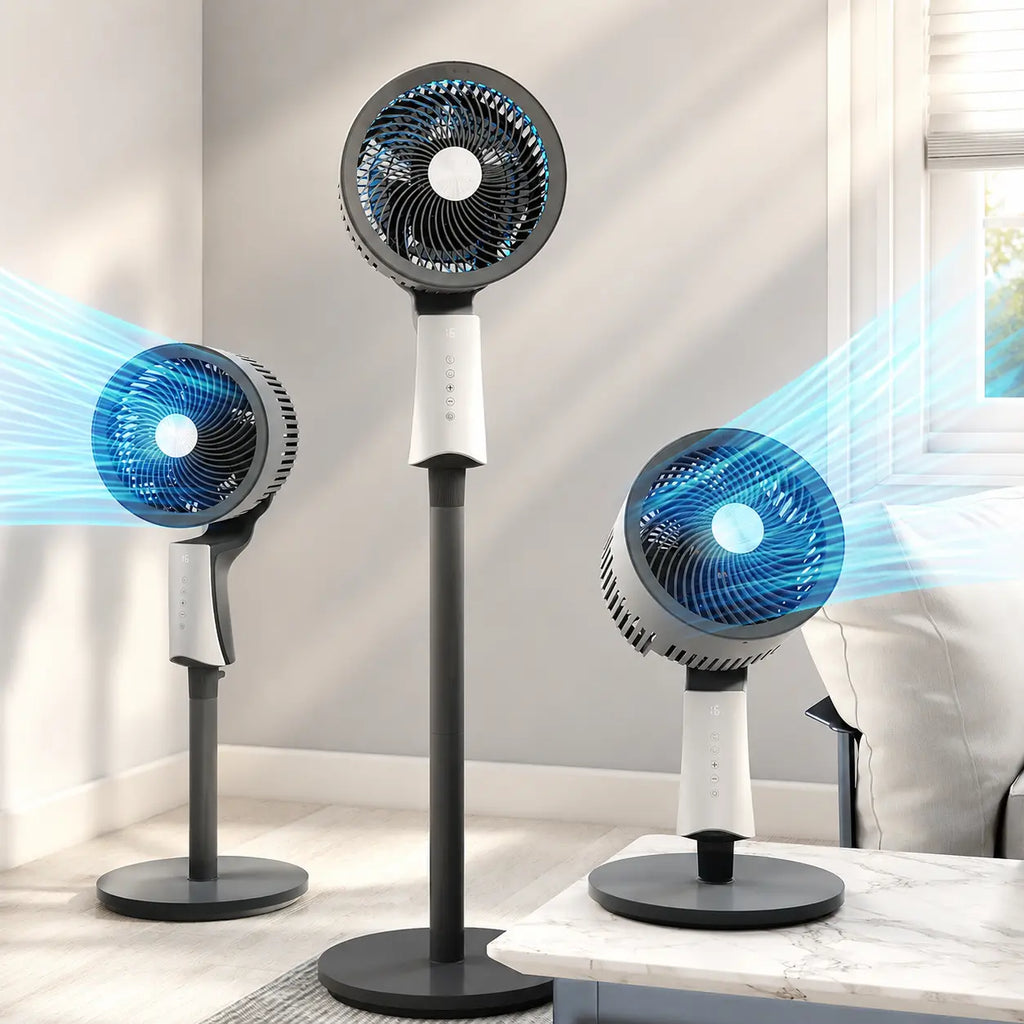 TMWINGS Pedestal Fan for Bedroom, 90Ft High Velocity Pedestal Fan for Large Rooms & Garages, 32 Speeds 3 Modes, Oscillating with Remote, 12H Timer – for Bedroom Living Office