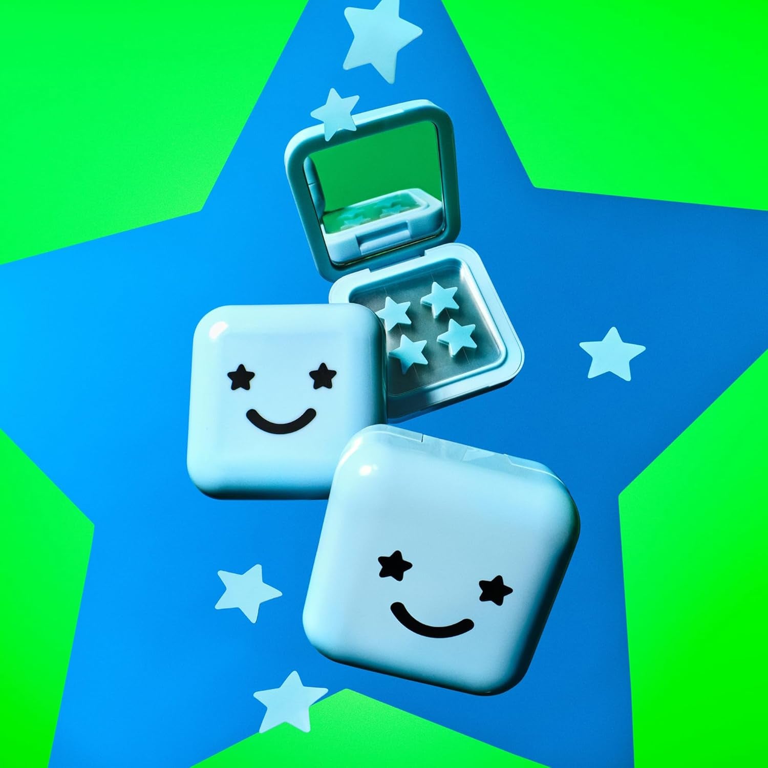 Hydro-Star Salicylic Acid Patches + Big Blue Compact, Helps Unclog Pores and Shrink Spots, Absorb Fluid and Reduce Redness, Hydrocolloid, Vegan and Cruelty-Free Skincare (32 Count)