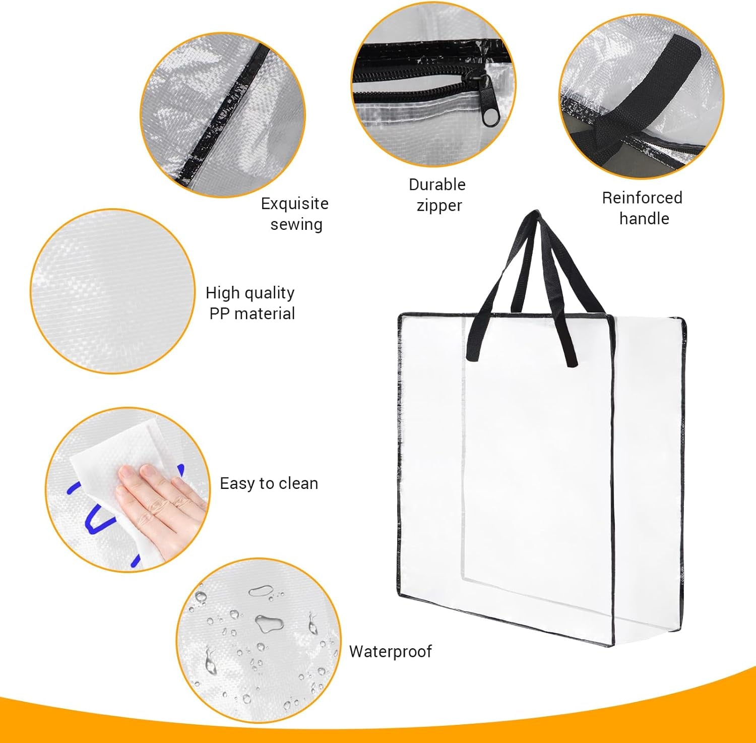 Wreath Storage Bag 5-Pack, 26 Inches 95 L Wreath Storage Container for Home Storage, Storage Bag for Spring Summer Autumn Christmas Wreath Decorations or Clothing Blanket Comforters Bed Sheets Pillows