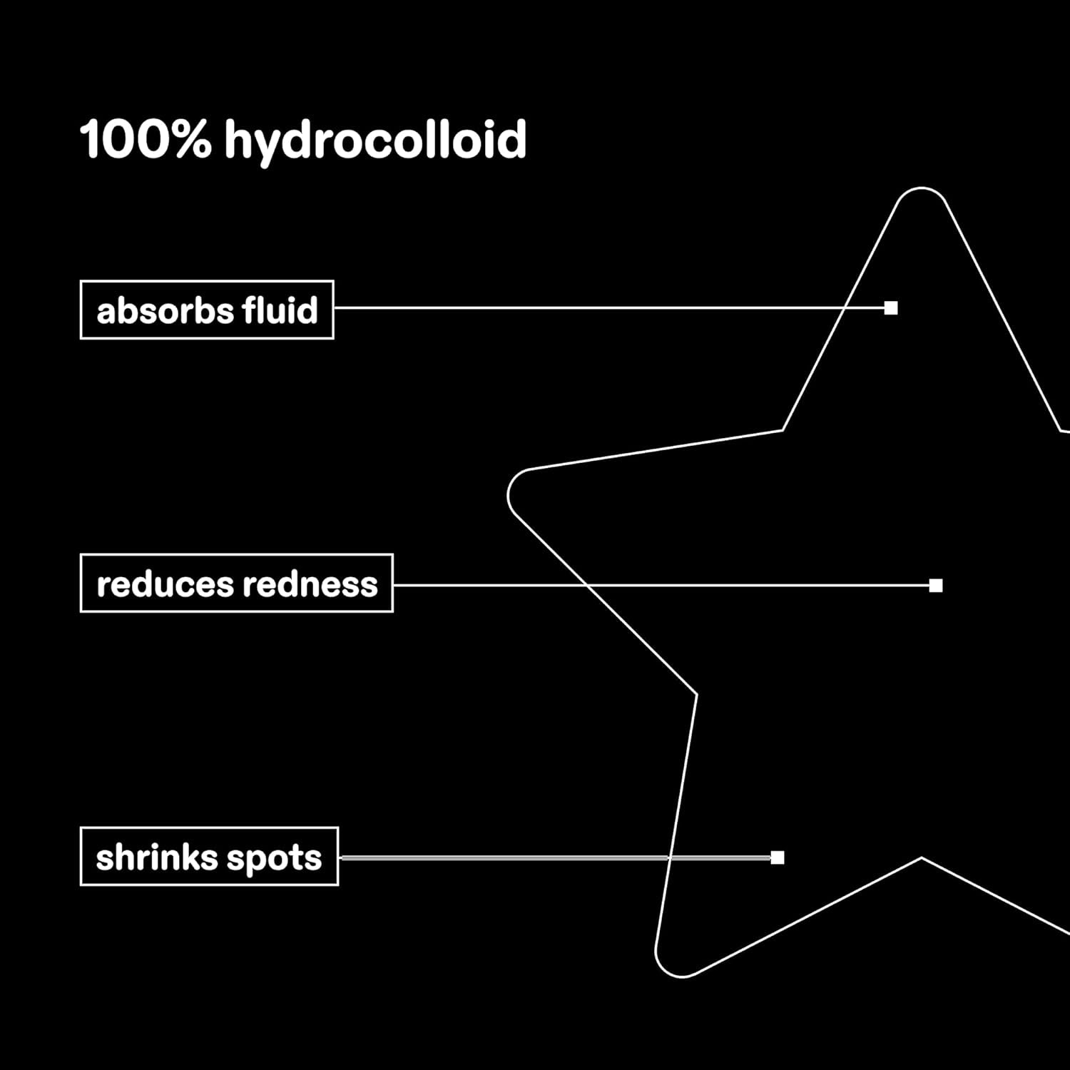 Starface Hydro-Star Black Pimple Patches BIG PACK, Hydrocolloid, Clinically Proven Spot Shrinking in 6 Hours, Absorb Fluid, Reduce Redness, Vegan, Cruelty-Free Skincare (96 Count)