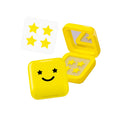 Hydro-Star Pimple Patches + Big Yellow Compact, Clinically Proven Spot Shrinking in 6 Hours, Absorb Fluid and Reduce Redness, Hydrocolloid, Vegan and Cruelty-Free Skincare (32 Count)