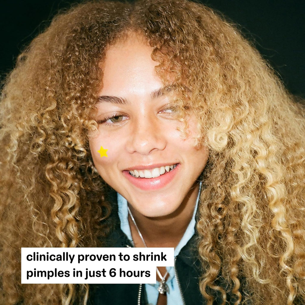 Hydro-Star Pimple Patches + Big Yellow Compact, Clinically Proven Spot Shrinking in 6 Hours, Absorb Fluid and Reduce Redness, Hydrocolloid, Vegan and Cruelty-Free Skincare (32 Count)