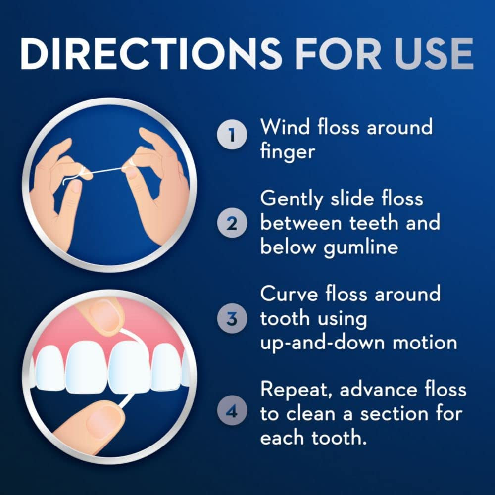 Dental Floss for Braces, Super Floss Pre-Cut Strands, Mint, 50 Count, Pack of 2